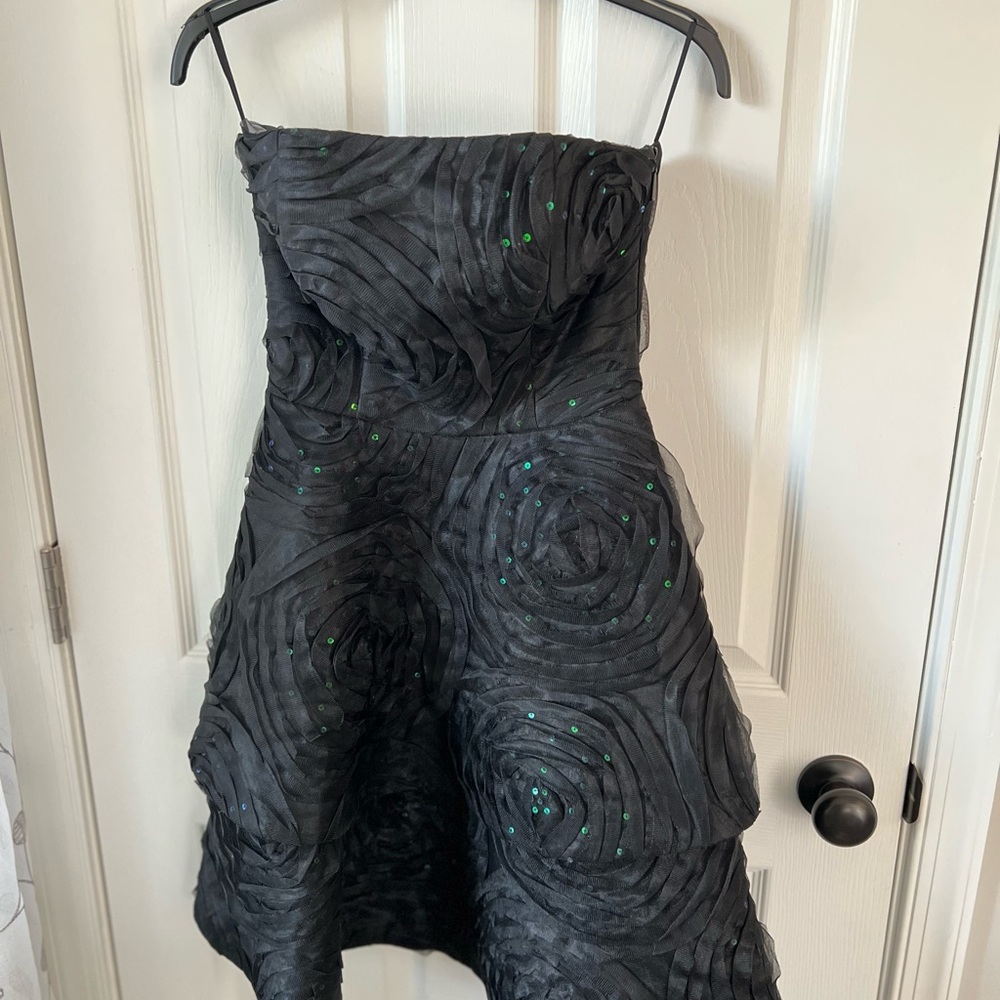 Black formal dress, custom made by John Paul Ataker.